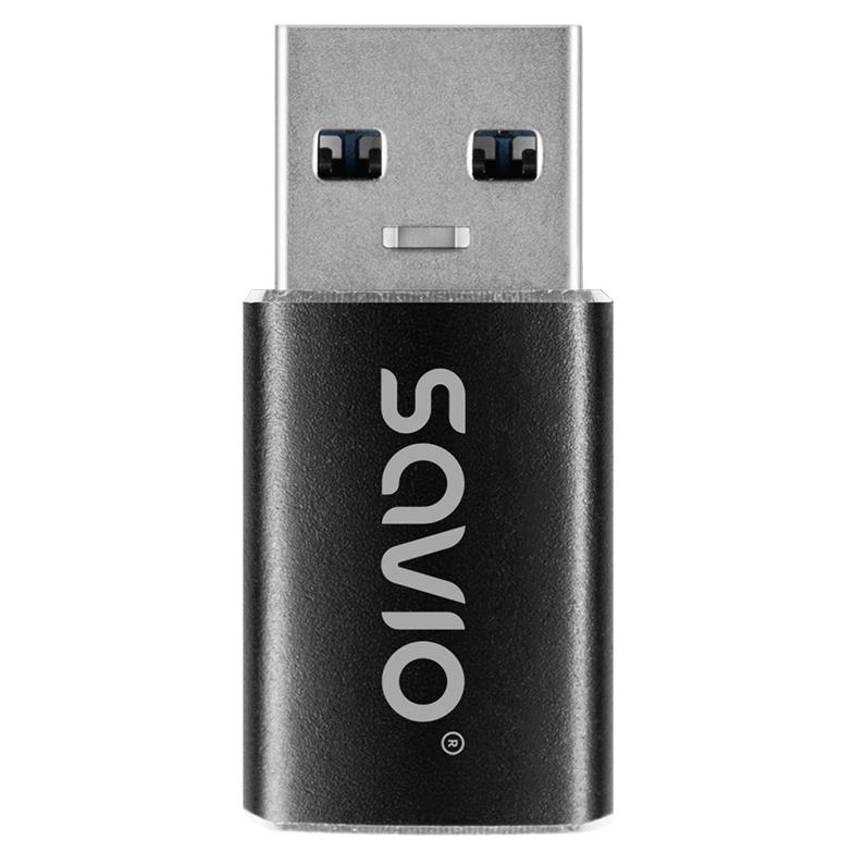 Adaptador de cable de vídeo Savio AK-81 USB-C a USB-A