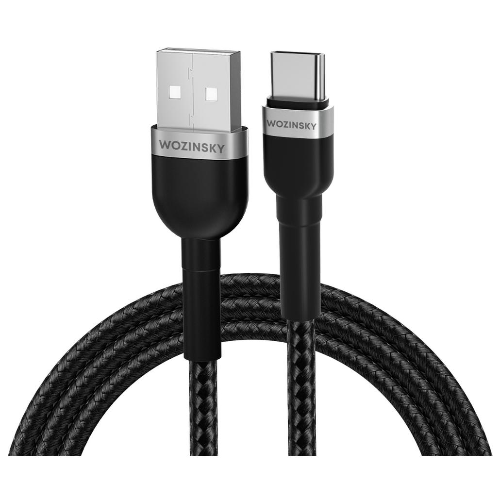 Wozinsky USB 2.0 Cable, 2m, USB C to USB A, Black