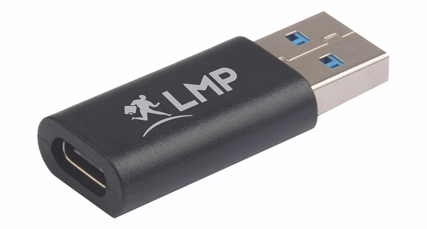 Adaptador de cable USB-C a USB-A de LMP, negro