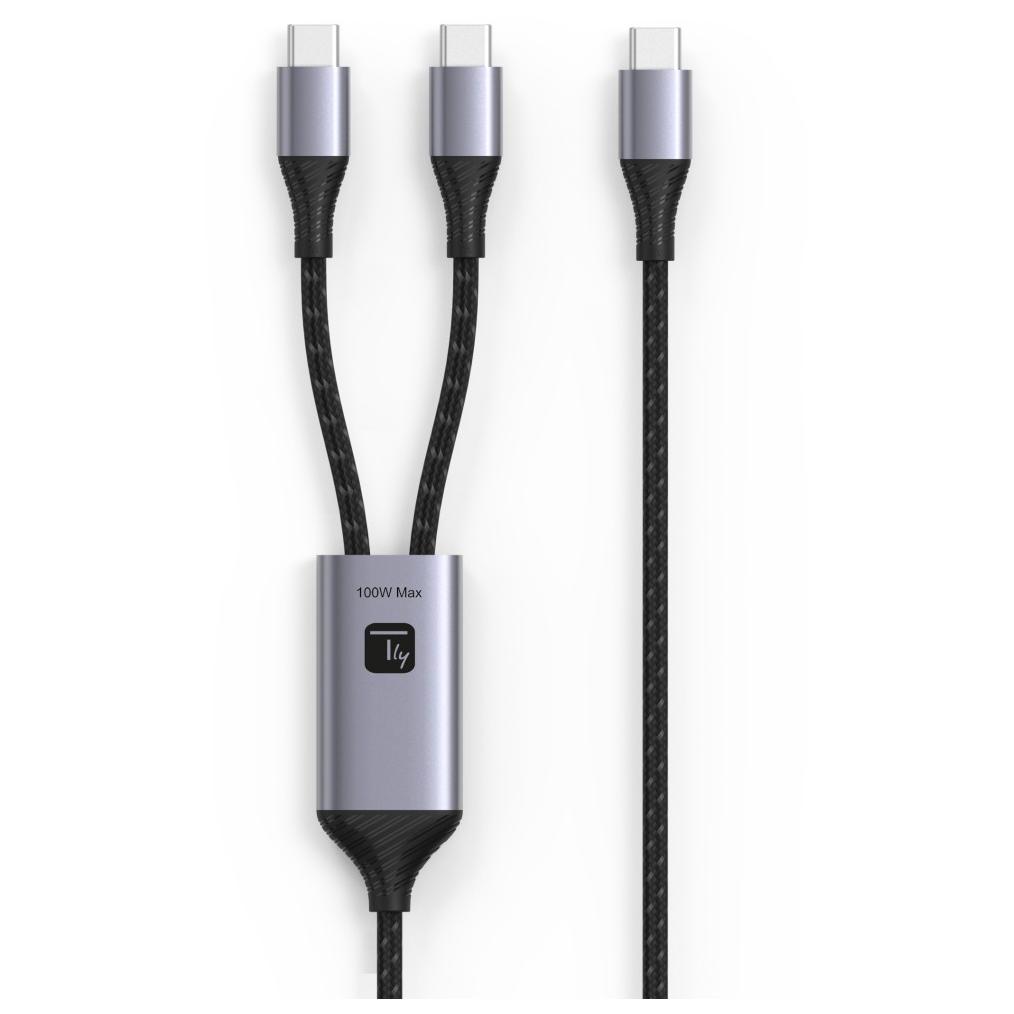 Cable Techly USB-C, 1,5 m, 2 x USB-C, USB 2.0, Negro y Gris