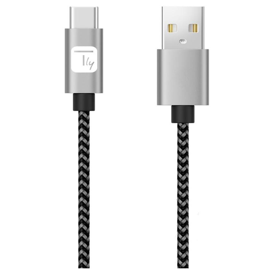 Câble Techly ICOC MU2AC-005 USB 2.0, 0,5 m, USB A vers USB C, Noir et Gris
