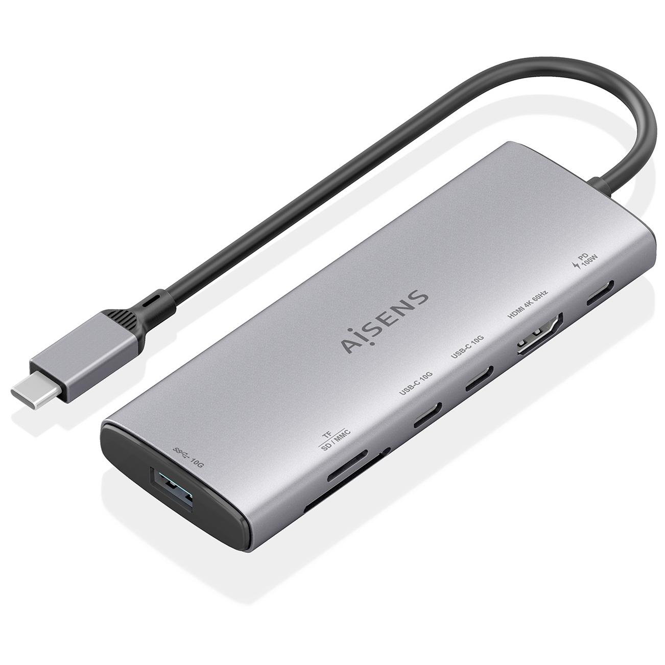 AISENS Type-C Docking Station with USB 3.2 Gen 1 (3.1 Gen 1) - Gray