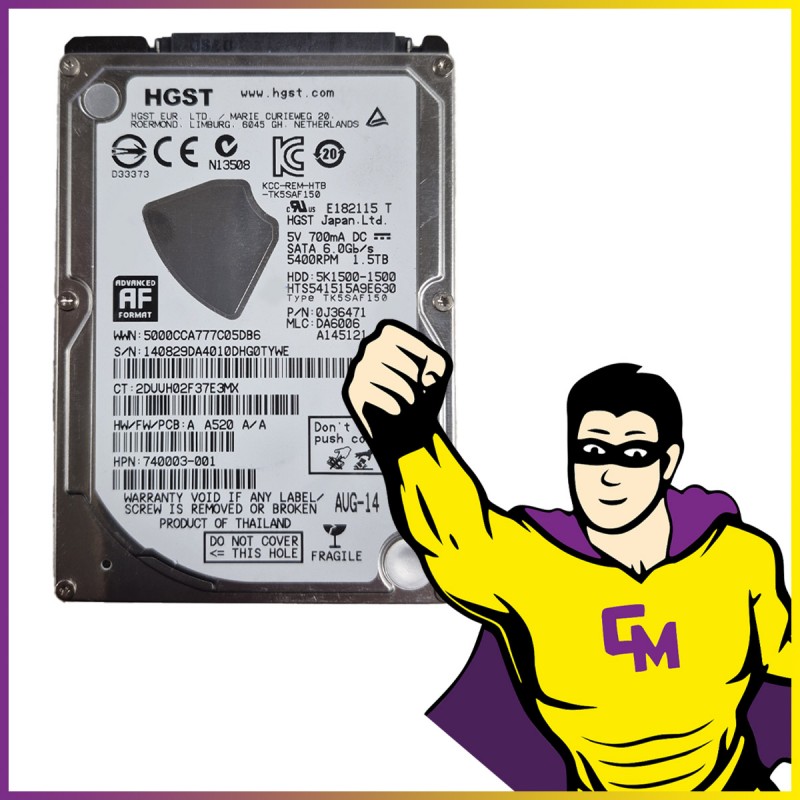 HGST 2.5" SATA III HDD - 1.5TB, 5400 RPM