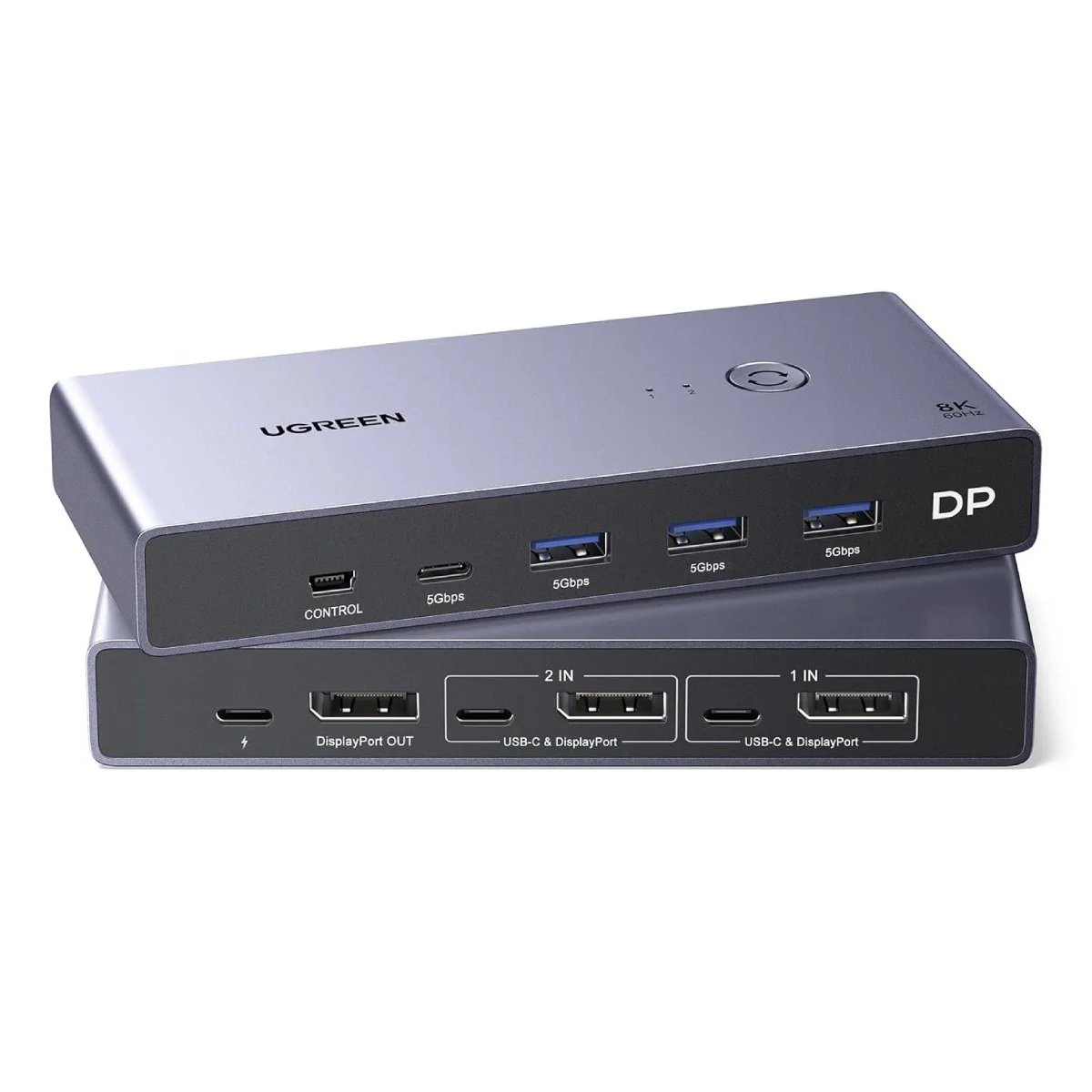 Ugreen CM695 3-in-1 Switch - 3x USB-A, 3x USB-C, 3x DisplayPort, Mini USB