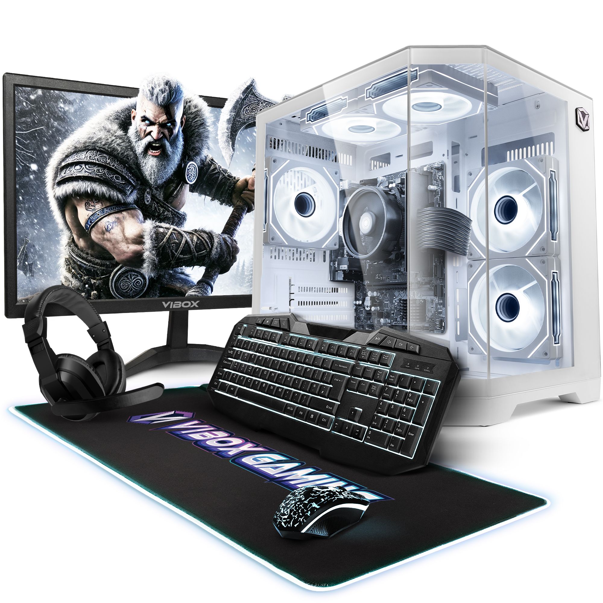 Vibox I-524 PC Gamer - 22" Screen - Ryzen 3 3200G 4.0 GHz - Radeon Vega 8 - 8GB RAM - 480GB SSD - Linux - WiFi