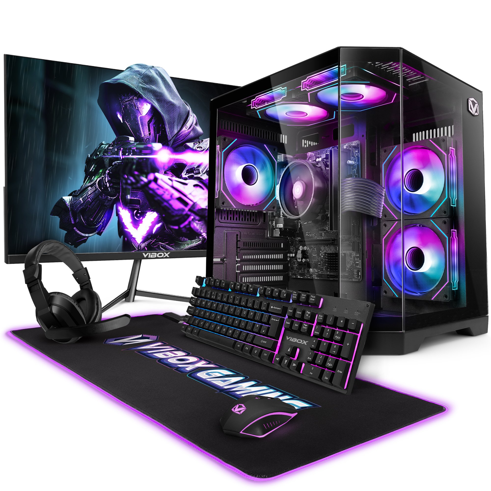 Vibox I-516 PC Gamer - 22" Screen - Ryzen 3 3200G 4.0 GHz - Radeon Vega 8 - 16GB RAM - 500GB SSD - Linux - WiFi