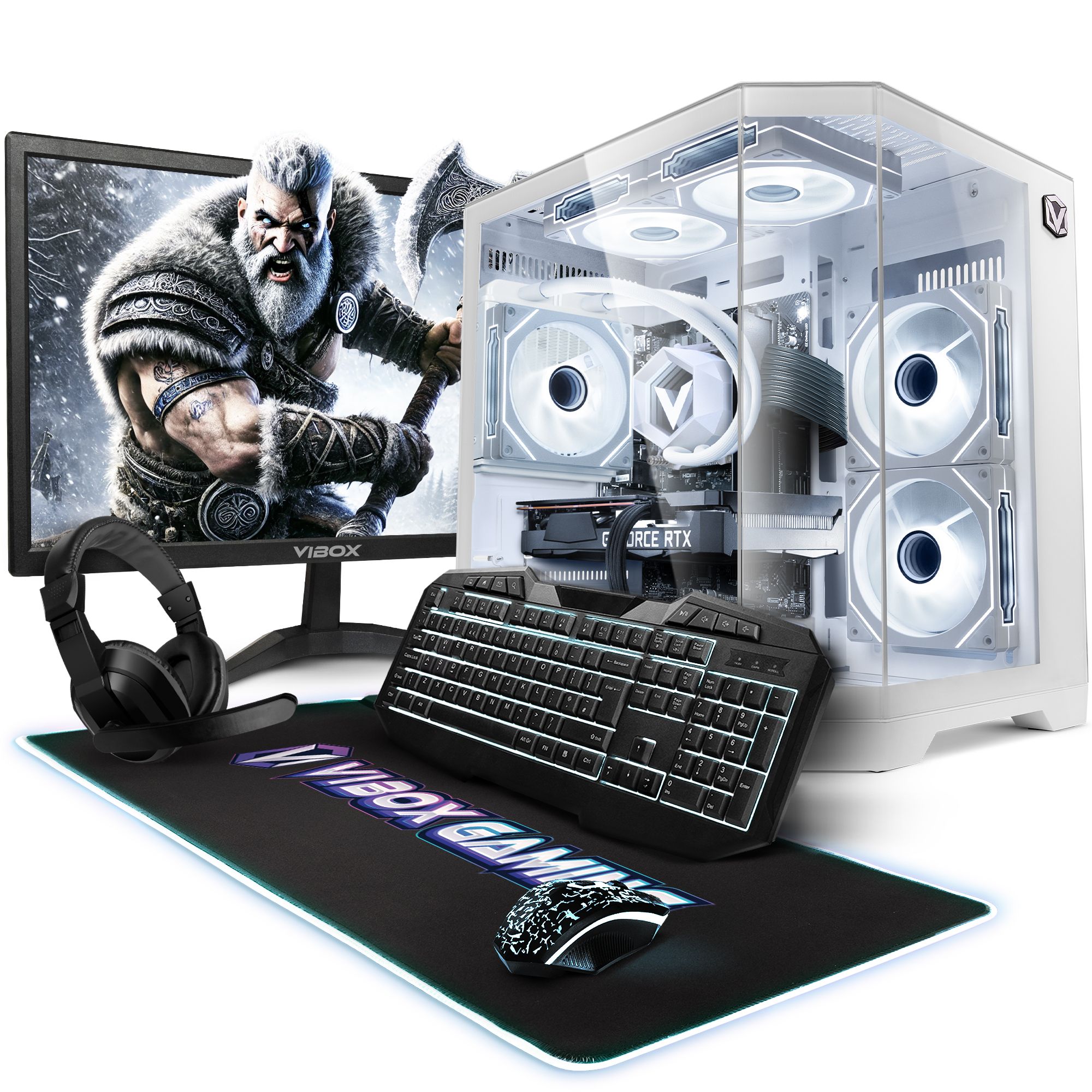 Portátil de juegos Vibox VIII-605 - Pantalla de 23 pulgadas - Intel Core i9 12900KF 5,2 GHz - AMD RX 9060 XT 16 GB - 16 GB RAM - SSD de 1 TB - Windows 11 - WiFi