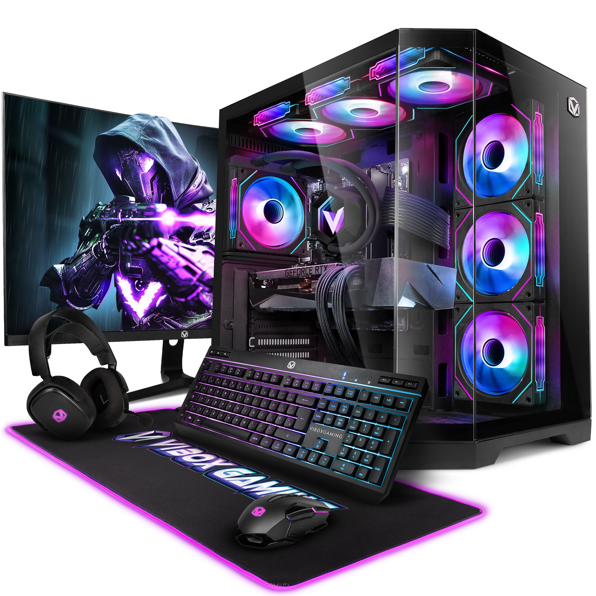 Vibox IX-553 PC Gamer - 27" Screen - Ryzen 7 9800X3D 5.0 GHz - AMD RX 9070 XT 16GB - 32GB RAM 5600MHz DDR5 - 1TB SSD - Windows 11 - WiFi