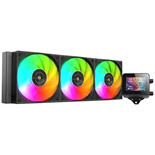 Mars Gaming ML-VISION360 Liquid Cooling AIO 600W TDP 3 ARGB Fans LCD Screen Black
