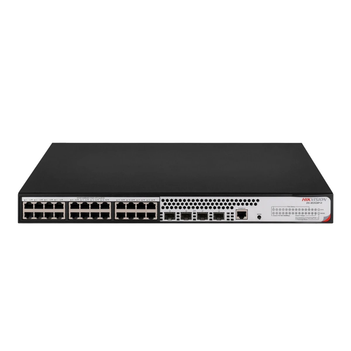 Commutateur Hikvision DS-3E2528P-H Géré L3, 24 x Gigabit PoE+ 4 x SFP, Noir