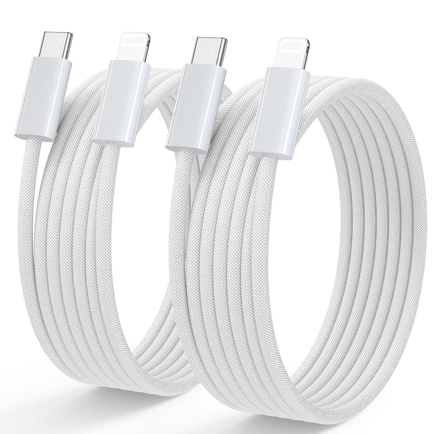 Cable USB C a Lightning KALANKA, 1M + 1M, Certificado MFi para iPhone 14/13/12/11 Pro Max/Plus/XS/XR/X/8/7/SE