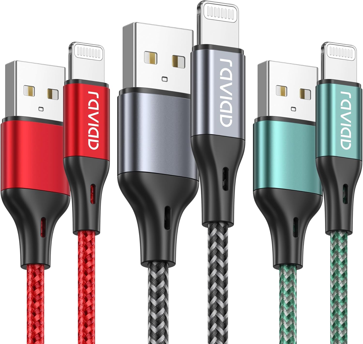KALANKA Lightning Cable [2M/Lot of 3] - Quick Charger & Sync for iPhone 14 Pro Max, 14, 13, 12 Series, Mini, XR, XS, X, 8, 7, 6s, 6, 5s, SE
