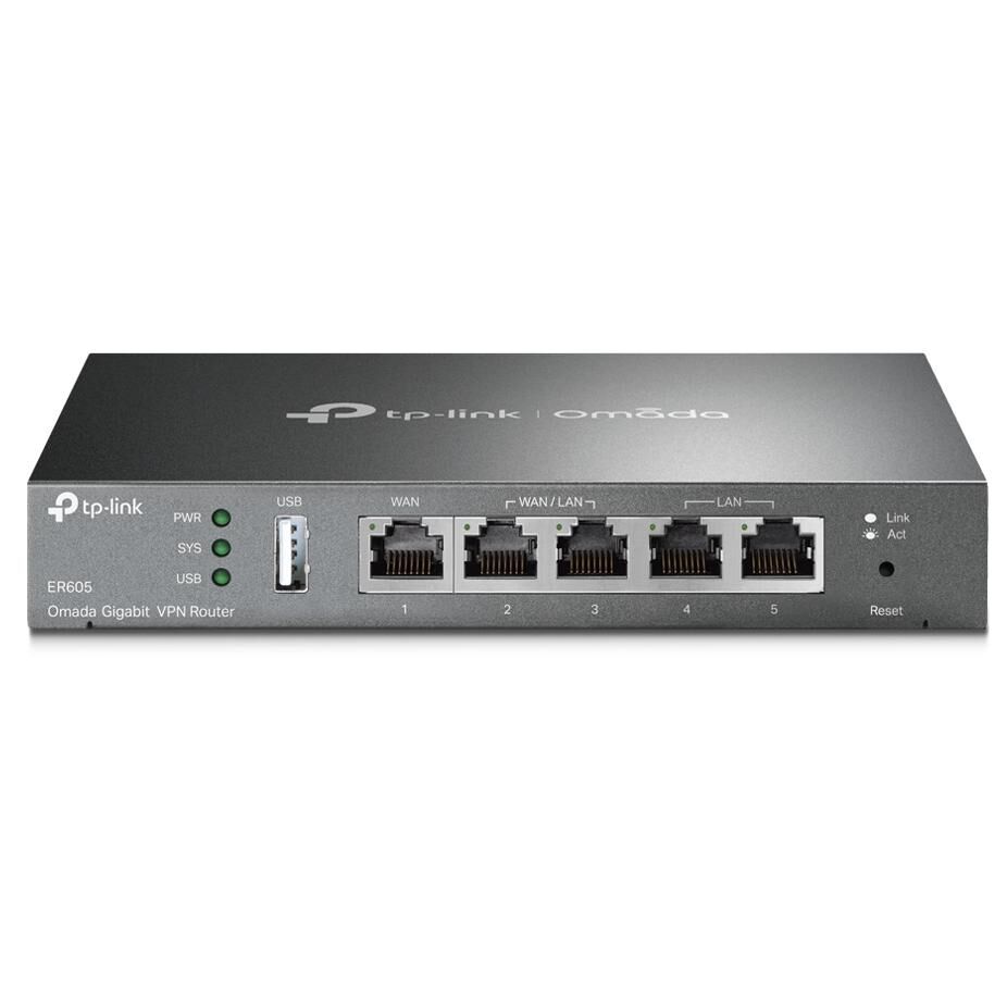 TP-Link Omada ER605 Connected Gigabit Ethernet Router Black