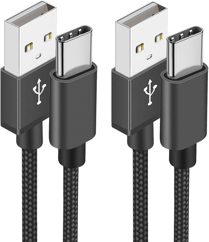 Cable USB C KALANKA [2M + 1M/2 Pack] - Carga rápida 3A, Sincronización de datos de alta velocidad, Cable trenzado ultra resistente para Samsung Galaxy, iPhone, Google Pixel, Xiaomi y más