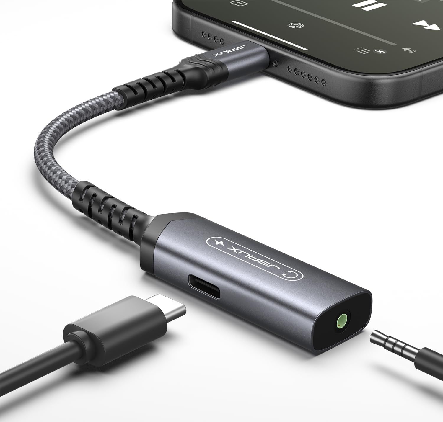 Adaptateur KALANKA USB C vers casque 3,5 mm avec charge rapide 60W PD