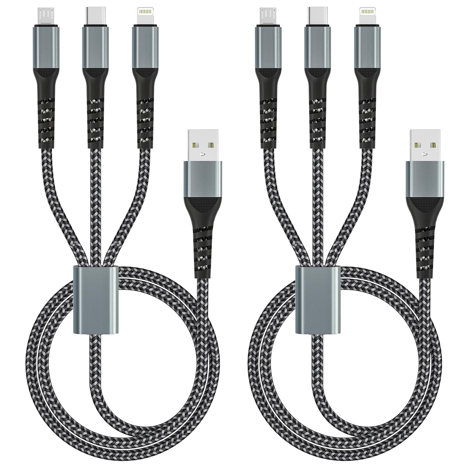KALANKA Universal 3-in-1 Cable (1.2m, Lot of 2)