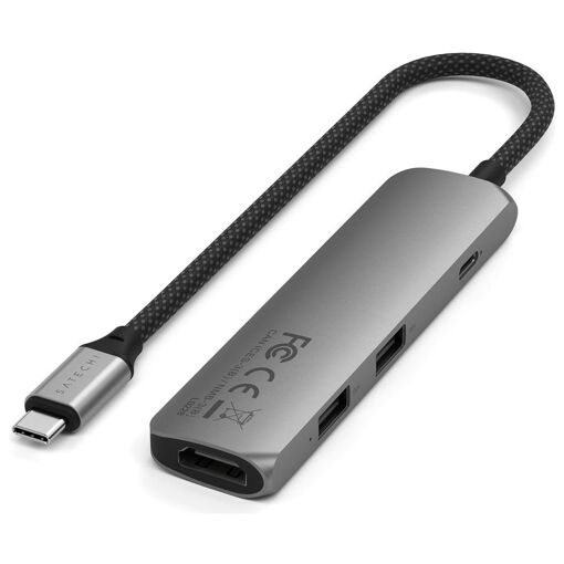 SATECHI 4-in-1 USB-C Hub - Silver, Black, Space Gray