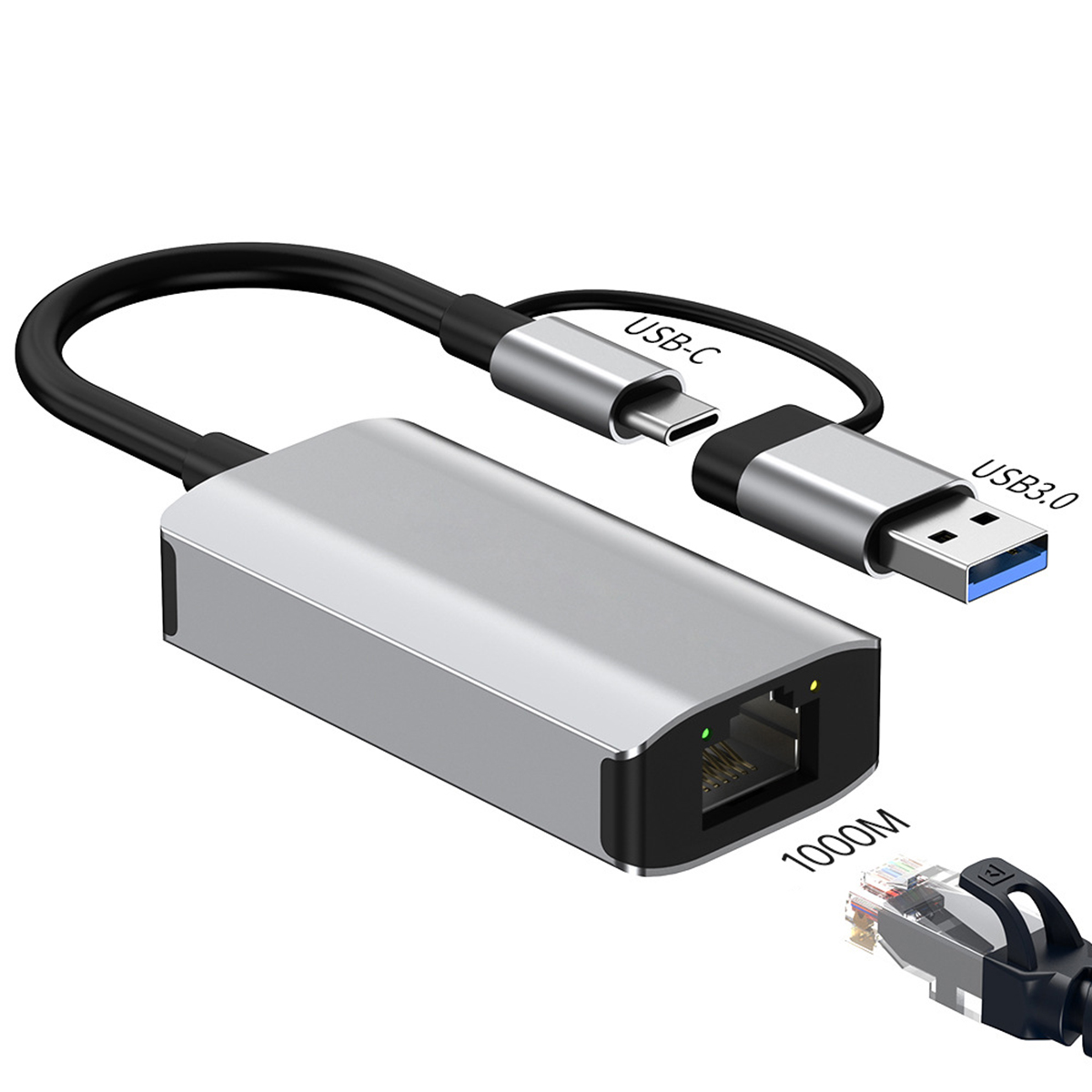 Adaptador Ethernet de Gigabit INF, convertidor de red USB 3.0 a RJ45