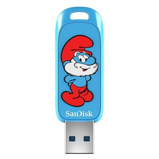 SanDisk Papa Smurf USB Drive - 128GB - USB 3.2 Gen 1