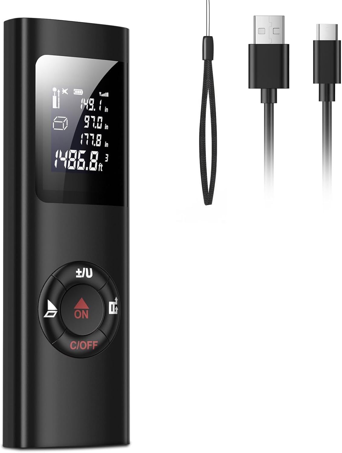 IPSXP Laser Distance Meter LR01, 60m Range, Portable Digital Measure Tool