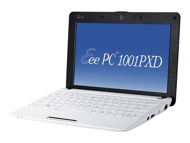 ASUS Eee PC 1001PXD Seashell - Atom N455, 1.66GHz - Windows 7 Starter - 1GB RAM - 320GB HDD - 10.1" 1024x600 - GMA 3150 - White
