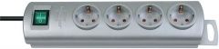 Brennenstuhl Primera-Line Circuit Breaker with 4 Output Connectors, 1.5m Cable, Silver