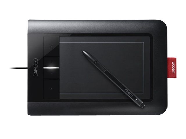 Wacom Bamboo Pen & Touch - Digitalizer - Right-Handed and Left-Handed - 5.8 x 3.6 inches - Electromagnetic - Wired - USB - Black, Lime Green
