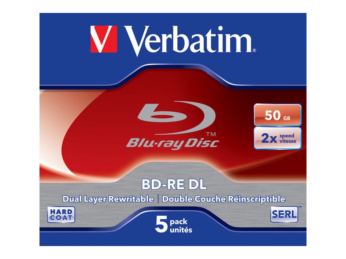 Verbatim 5x BD-RE DL 50GB 2x CD Case