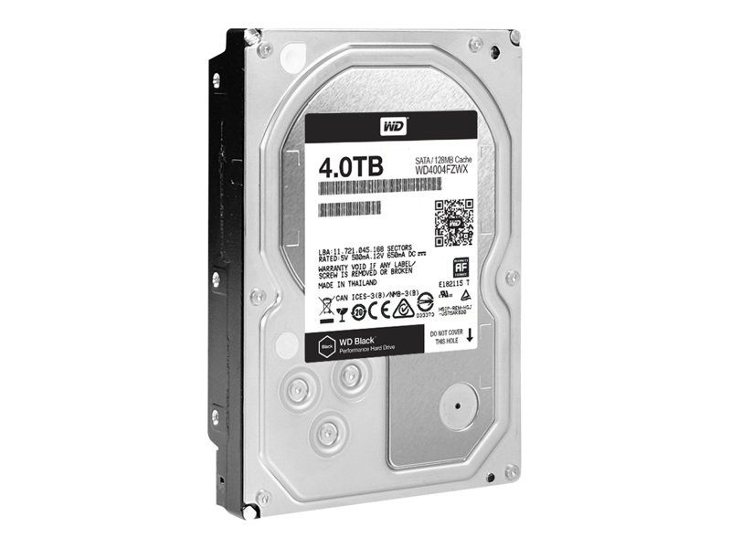 WD Black 4TB Internal Hard Drive - 3.5" SATA 6Gb/s - 7200 RPM - 128MB Cache