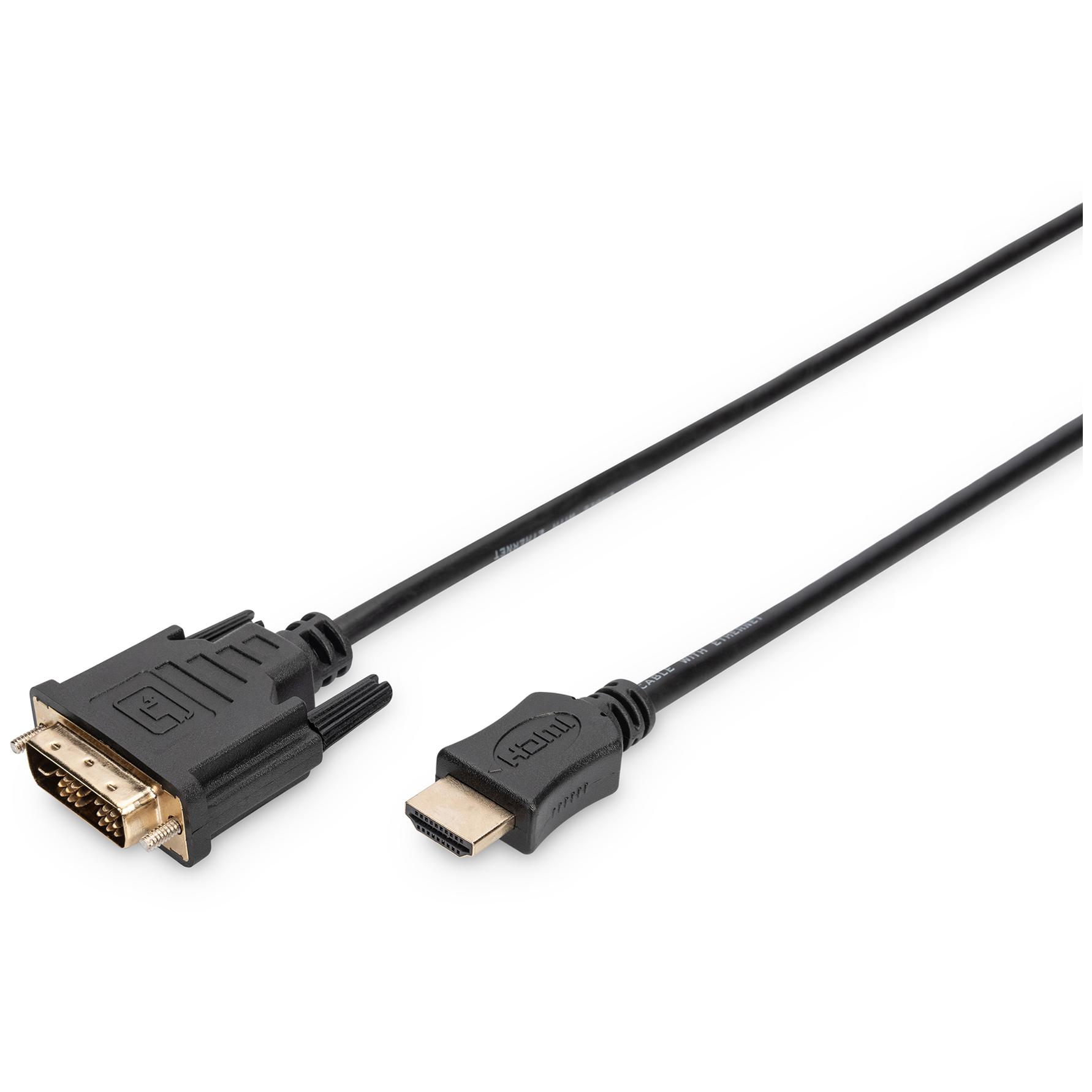 Assmann HDMI to DVI-D Adapter Cable - 3m - Dual Shielding - Black