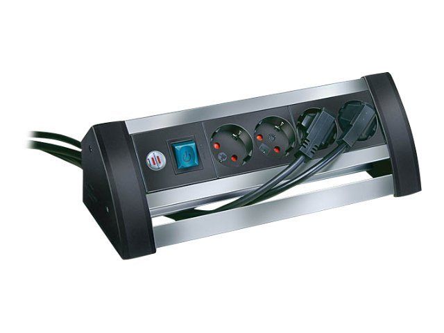Brennenstuhl Premium-Alu-Line Circuit Breaker with 4 Output Connectors, 1.8m Cord