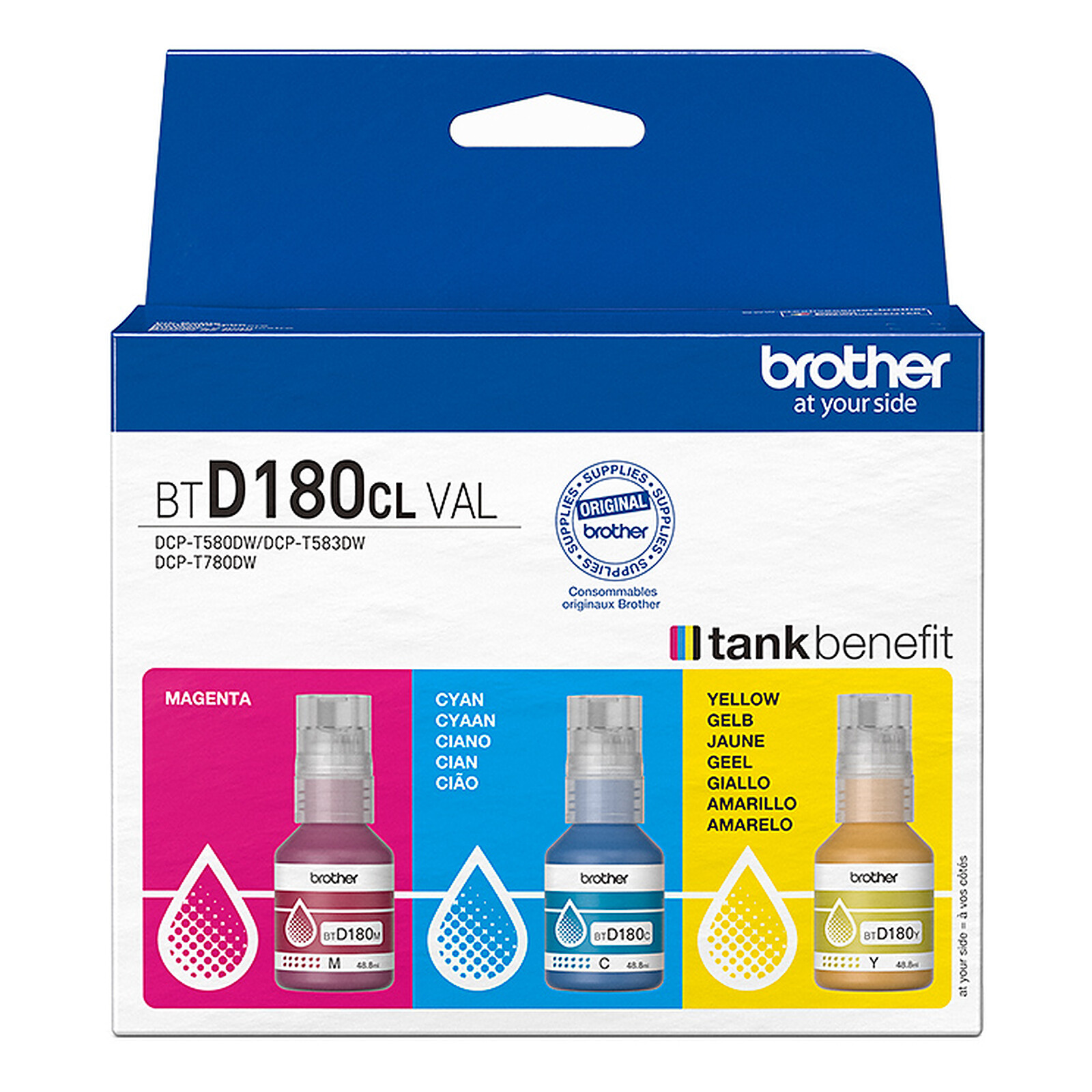 Brother BTD180CLVAL (Magenta, Cyan, Yellow)