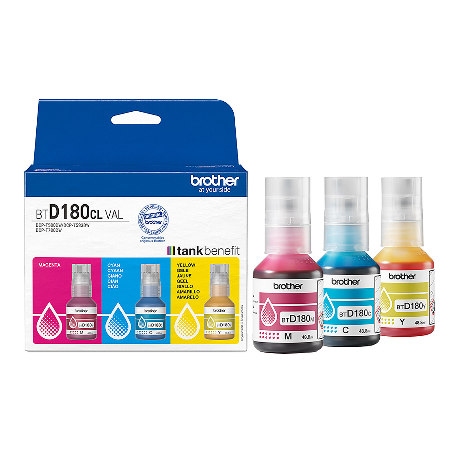 Brother BTD180CLVAL (Magenta, Cyan, Yellow)