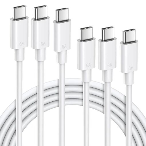 Cable EF Connection USB-C a USB-C de 65 W y carga rápida - Blanco, 1 metro (para iPhone 16/15 Pro y iPad Pro/Aire 4-6)
