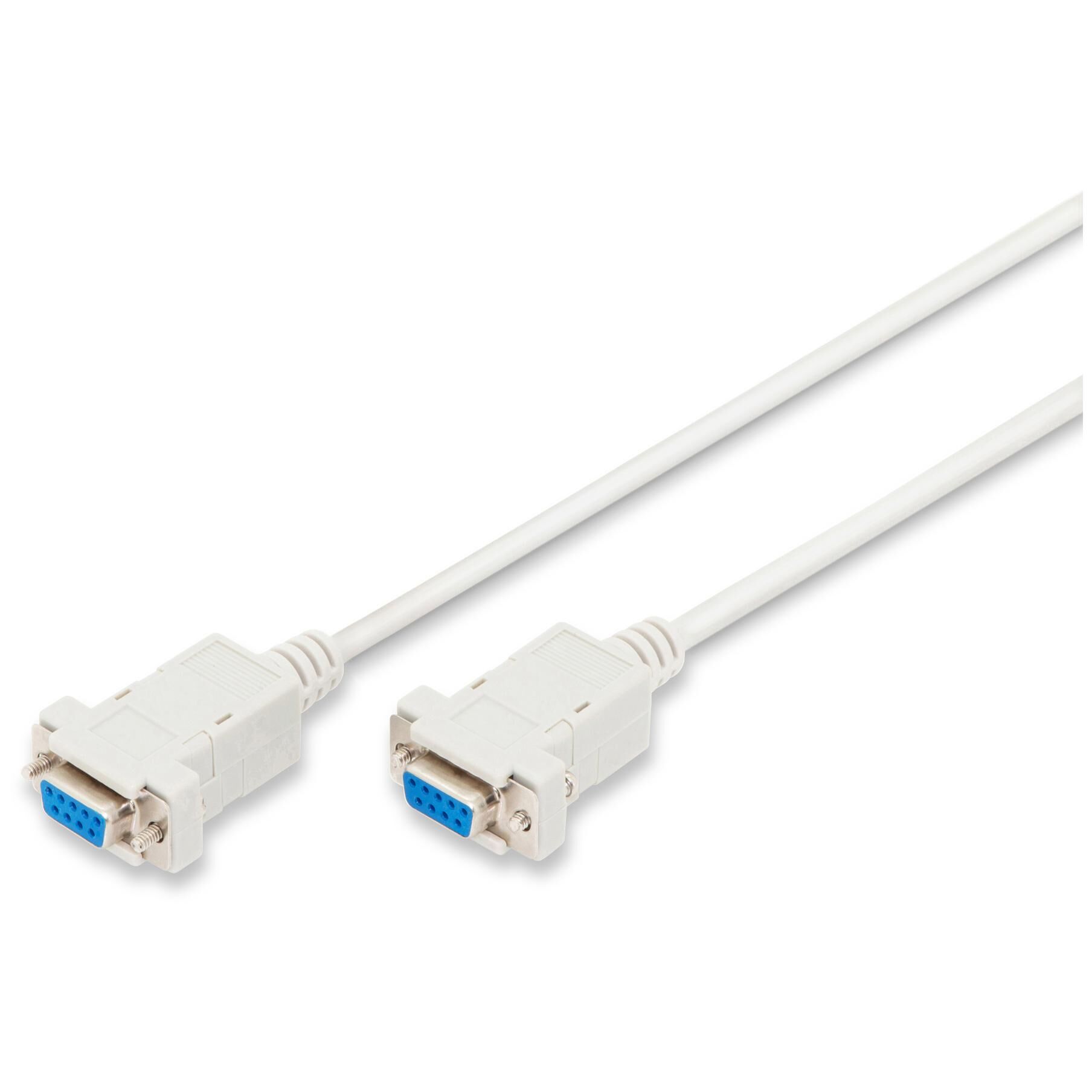 Assmann - Null Modem Cable - DB-9 (F) to DB-9 (F) - Shielded - Beige
