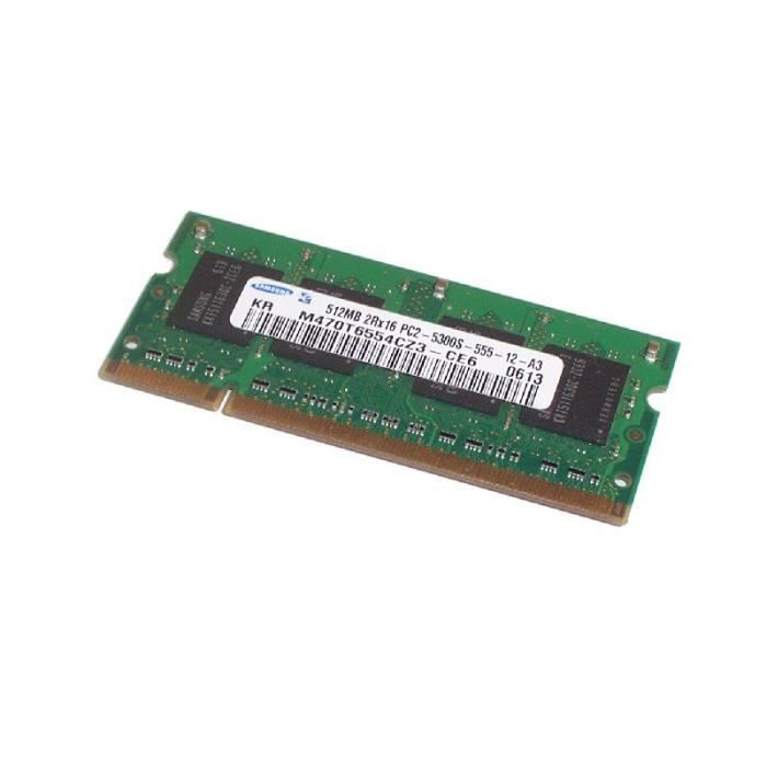 Aclouddate® 512MB DDR2 SODIMM RAM (M470T6554CZ3-CE6, PC2-5300S, 667MHz CL5)