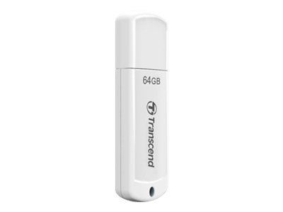 Transcend JetFlash 370 - USB Flash Drive - 64GB - USB 2.0 - White