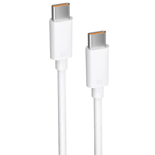 Cable de carga rápida USB-C E.F.Connection 6A 65W - 1 Metro Blanco