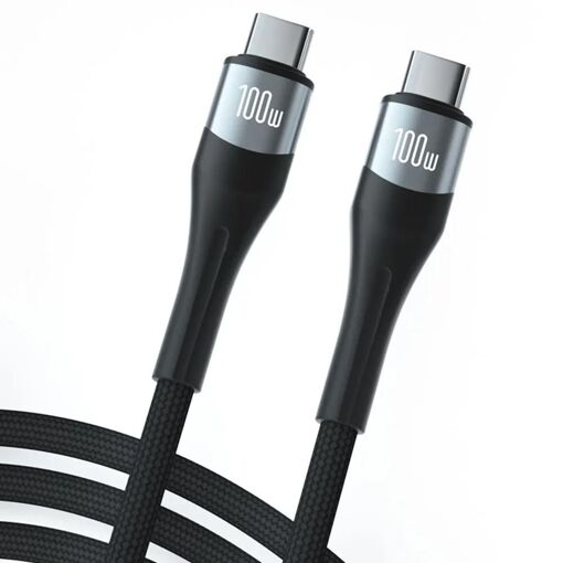 USB-C to USB-C Fast Charging Cable 100W for Samsung Galaxy A Series and S Series - 1M Black - E.F.Connection