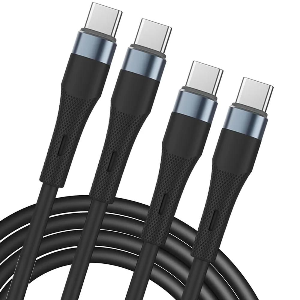 Cable E.F.Connection 60W USB-C a USB-C (2 unidades) - Negro 1m