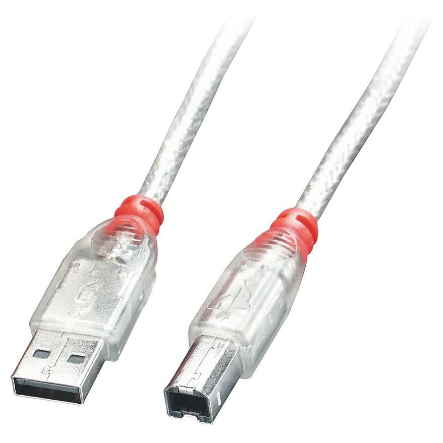 Câble USB Lindy - 2 mètres, Type B vers Type A, USB 2.0