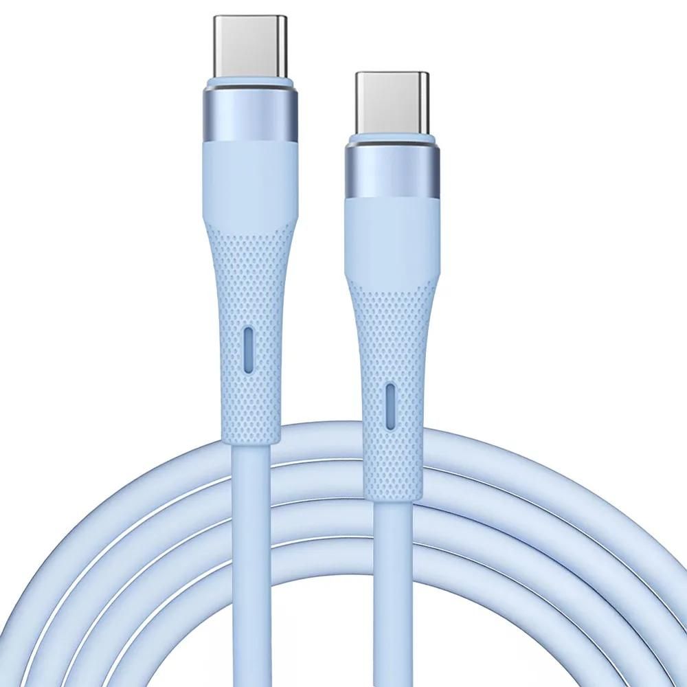 Cable USB-C a USB-C Rápido E.F.Connection 60W Azul, 1M