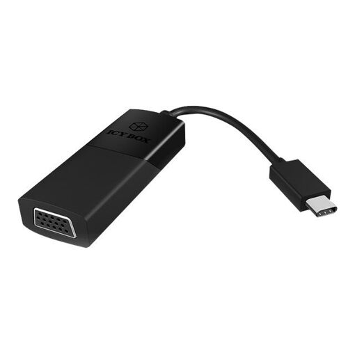 Adaptador de vídeo externo RaidSonic ICY BOX IB-AC533-C USB-C a D-Sub - Negro