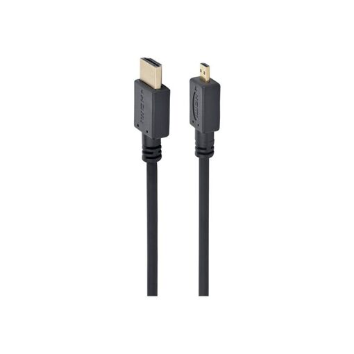Câble Gembird HDMI - 19 broches Micro HDMI Type D mâle vers HDMI mâle - 3 m - Noir