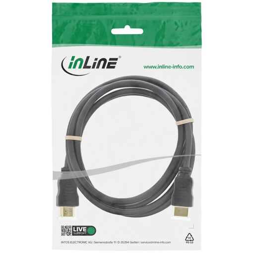Cable HDMI InLine de 3 m (Tipo A, Estándar) - Negro