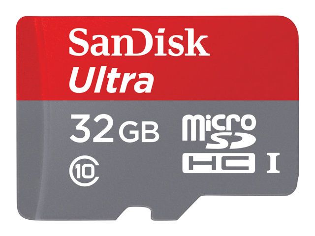 SanDisk Mobile Ultra MicroSD Card - 32GB, Class 10 UHS-I (with SD Adapter)