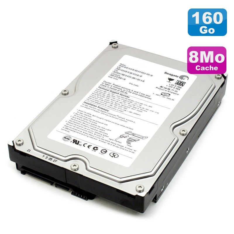 Seagate Barracuda 3.5" SATA III Hard Drive 160GB, 7200 RPM, 8MB Cache (Used)