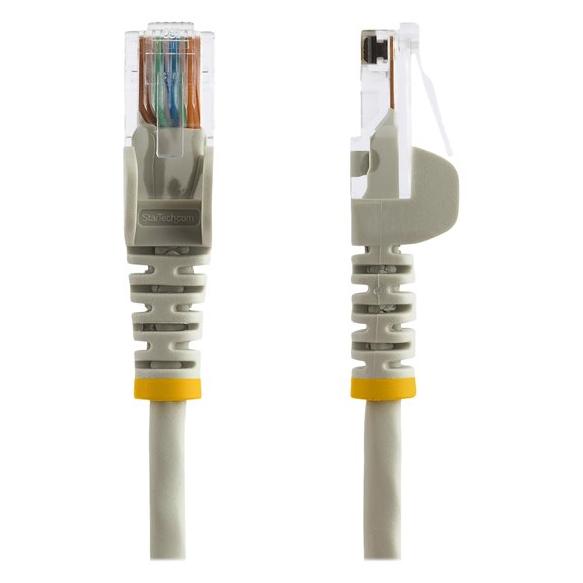Câble réseau StarTech de 15 m, Cat5e UTP sans crochet, cordon Ethernet RJ45 - Gris