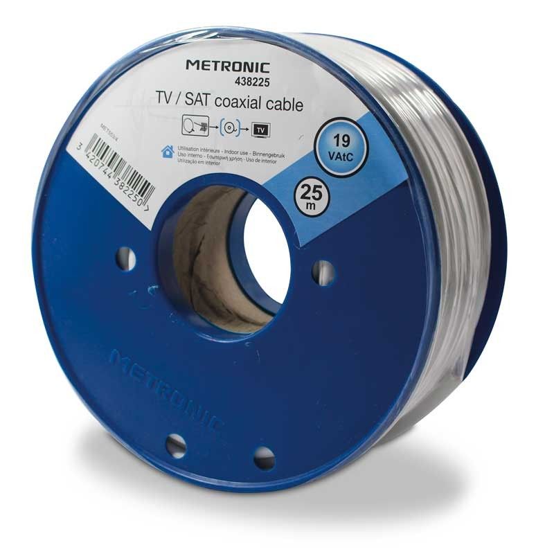 Metronic Coaxial Cable - 25M White