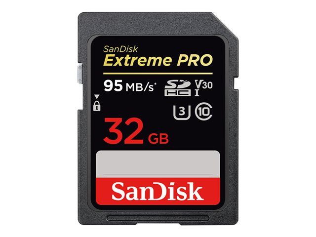 SanDisk Extreme PRO Flash Memory Card - 32GB - V30 Video / UHS Class 3 / Class10 - 633x - SDHC UHS-I